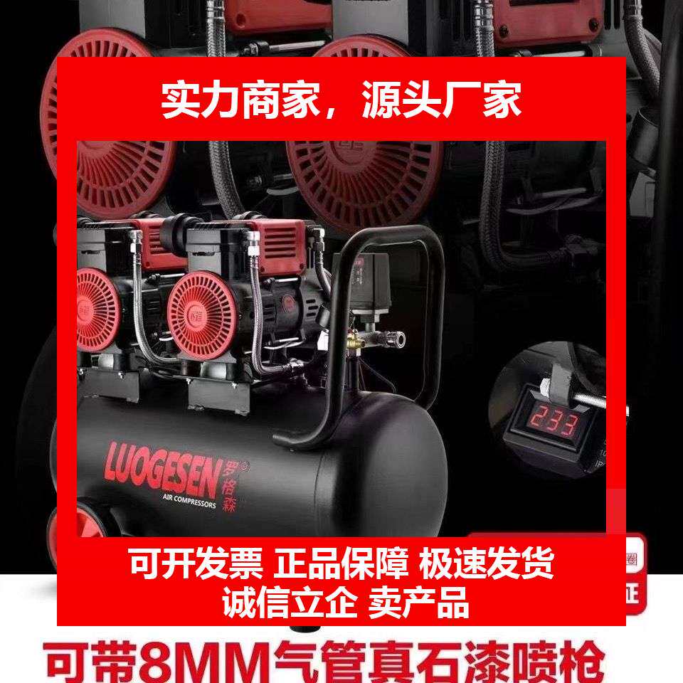 德国十大品牌森气泵空压机小型高压空气压缩机无油静音家用220V木