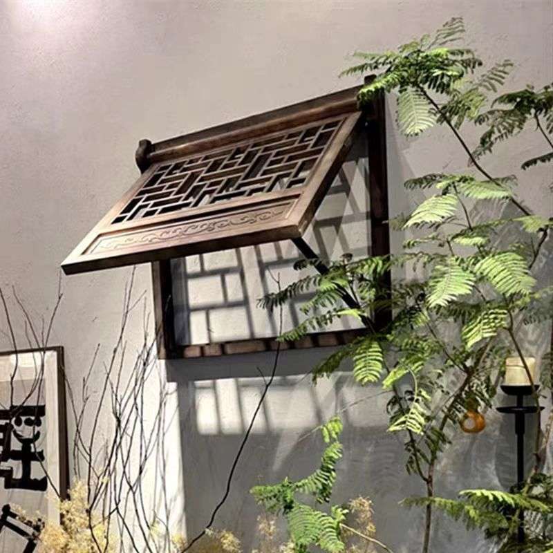 东阳木雕实木花格古风仿古门窗隔断新中式背景墙吊顶格子复古怀旧
