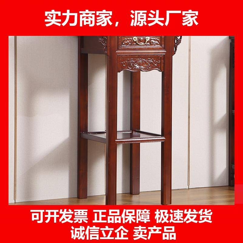 新款玄关桌家用仿古榆木榫卯直腿家用实木财神供台新中式香案佛龛