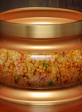 黄铜珍珠红多彩角唇香炉家用财神关公观音供奉上香烧香插香线香炉