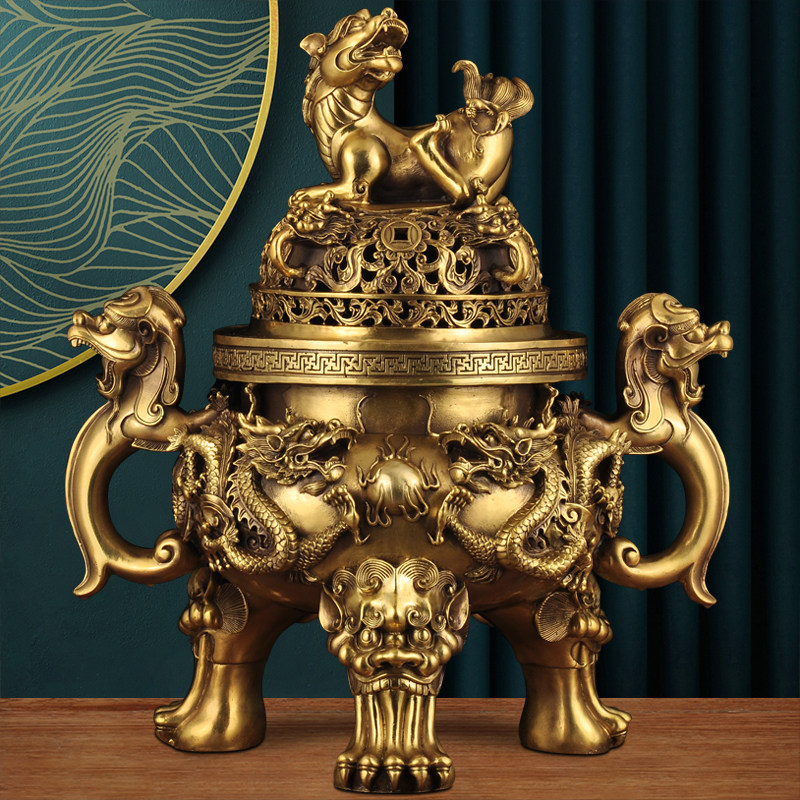 黄铜天狗香炉摆件香熏炉禅室静心修禅茶室香道香炉家用室内薰香炉,家居饰品,桌面摆件,淘宝优惠券,粉丝福利购,淘宝优惠卷