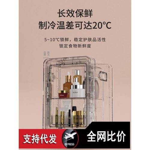 SAST8L宿迷你车载家型12两用冰箱家用寝室学生制冷单人舍小冰青箱