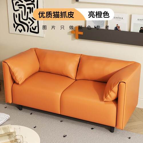轻奢小户约现代卧室店公寓出型租房服装简MYI休息区接待猫抓皮布