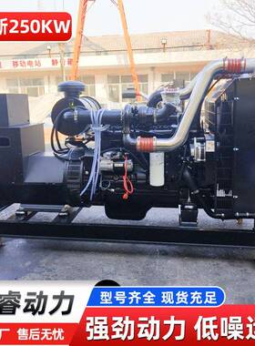 功明斯DQL250KW发电机组移动防工康地常雨用备用多率柴油发电机组