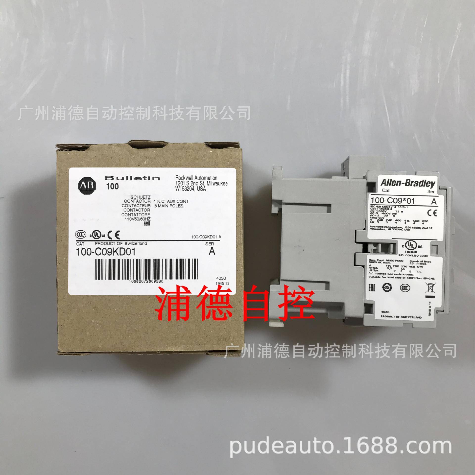 AB交流接触器100-C09KD10110V原装现货100-C09*10