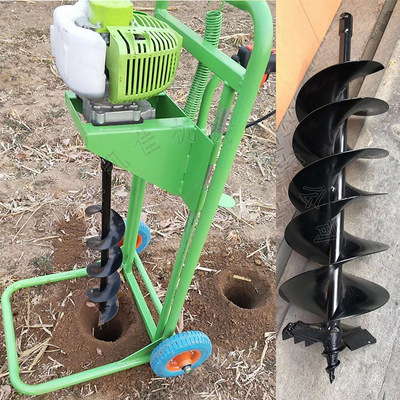 两冲程汽油钻地机园林机械植树挖坑设备立柱定值机地钻挖坑机地转