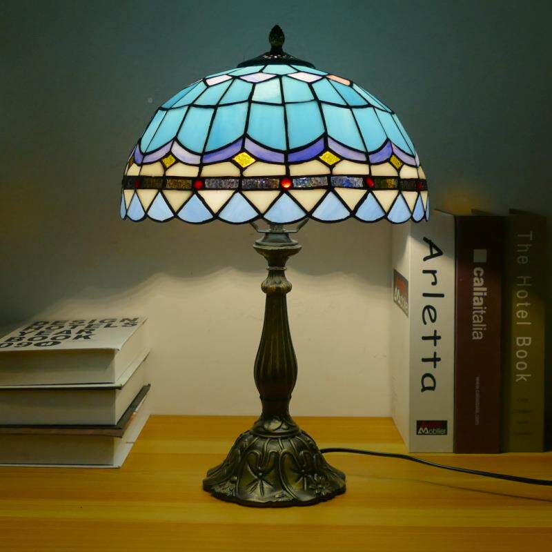 厂家地中海酒店客房床头台灯卧室床头小台灯彩H660色玻璃台灯