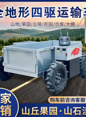 遥控四驱全地形运输车爬山虎农用山地果园地形翻斗电动运输车