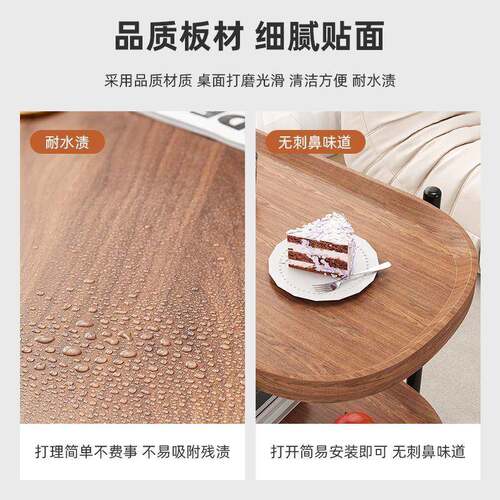 小茶几可移动客厅沙发边几喝茶办公小桌子北欧风餐车小推车置物架