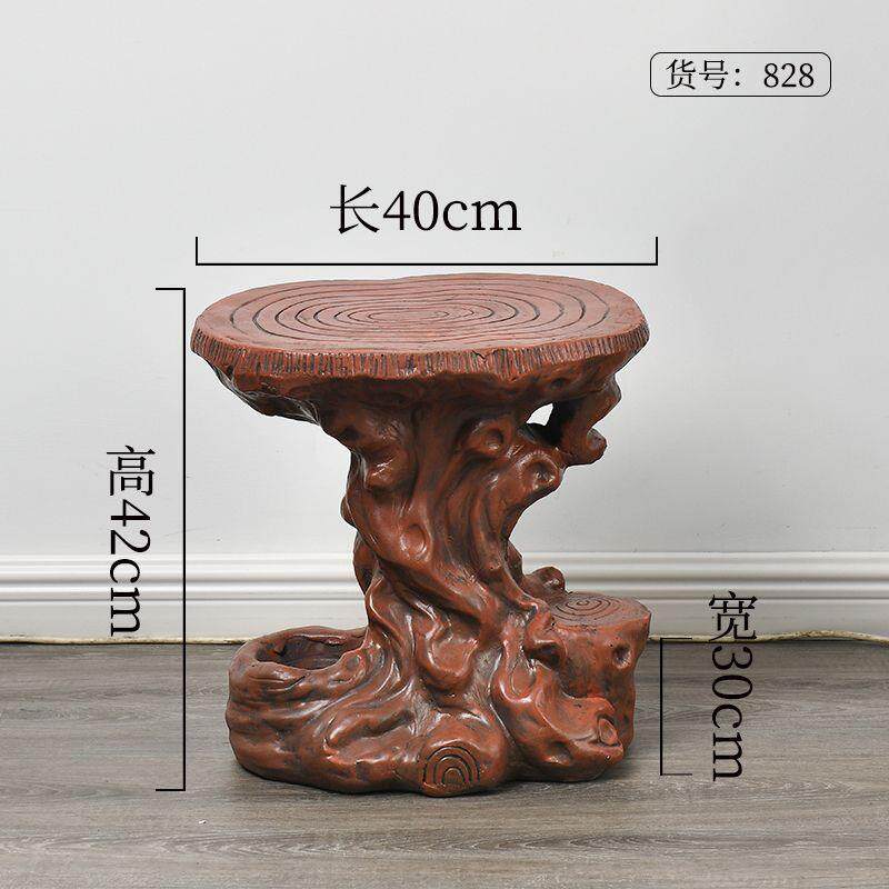 假EYM山流水泉风水轮摆件仿木喷雕创意树脂工艺品弘底座盆景根智