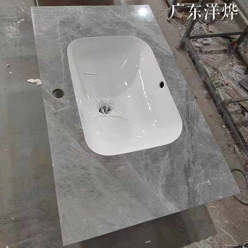 【直播推荐】台面无缝岩板陶瓷一体盆台下盆单盆洗手盆洗脸盆非标