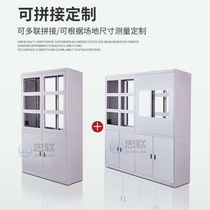 液晶拼接监控电视墙指挥中心拼接屏带储物柜落地支架监控电视墙