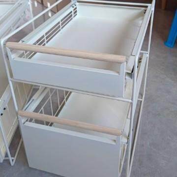 收纳架分层下水槽置物架橱柜拉篮水池抽架拉架多功能厨房调料碗碟
