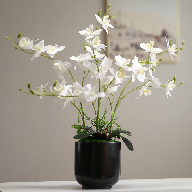 真仿花蝴蝶兰奢现代家居内客厅餐室厅装饰轻花摆设2023蝴蝶电视柜