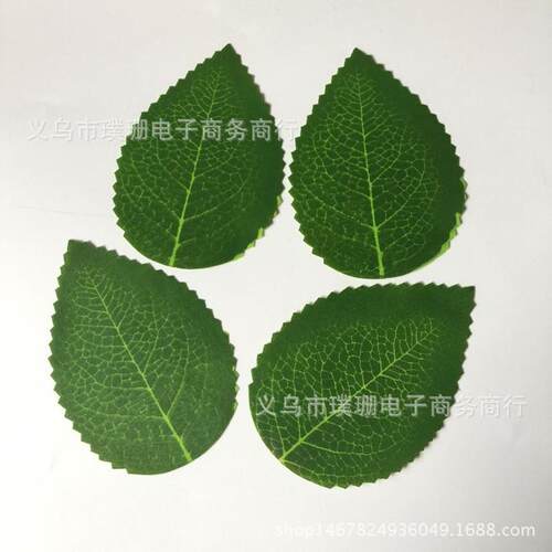丝印玫瑰花叶子绿色仿叶真片玫瑰配花配其它仿DPV真植物饰饰用
