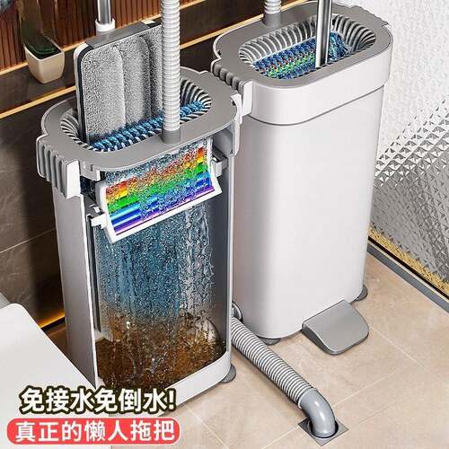 47622人5新桶款免手洗拖把家用一拖净懒带平板拖布托墩布0地拖