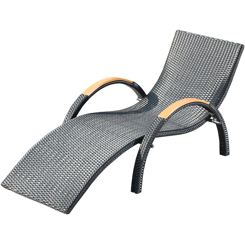 藤朝户外藤编躺床阳台休闲藤椅B室外庭院露台躺椅别墅游泳池躺床