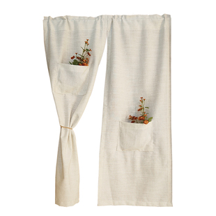 日式分片式门帘亚麻色棉麻文艺入C户玄关主卧门隔断帘风水帘免打