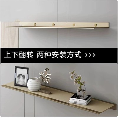 免打孔置物架铝合金层板浴室v卫生间厨房墙上收纳架免安装一字隔