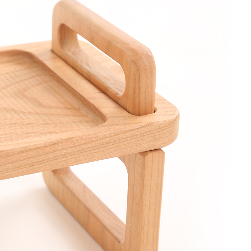 匠木家居实木h置物架简约复古办公室茶几桌面整理台木制小茶桌包