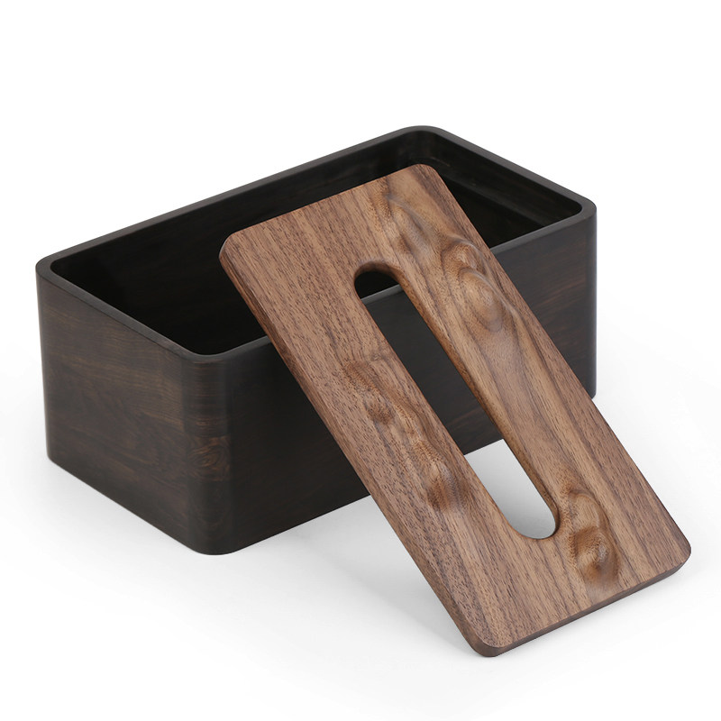 红木中式家用g茶几客厅创意收纳抽纸盒子 办公室简约实木质纸巾盒