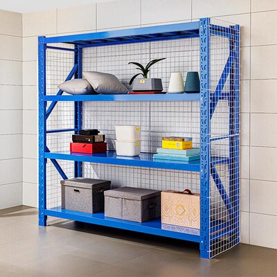 货架挡网a侧面三面四周围网仓储货架铁丝网背网带轮子可移动货架