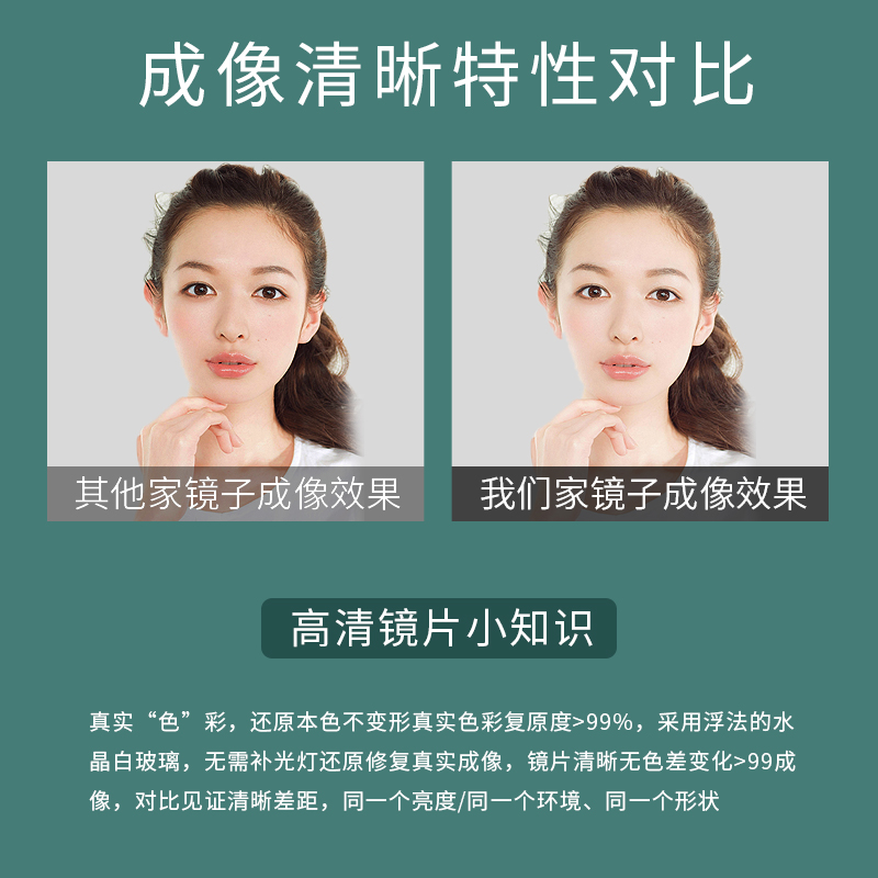 镜子全身镜穿衣镜立体镜可移动试衣镜挂墙卧室家用T学生宿舍落地