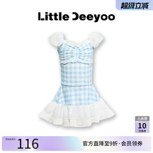 LittleDeeyoo女童分體泳衣速干抗氯游泳運動女孩海邊度假泳裝 泳裝