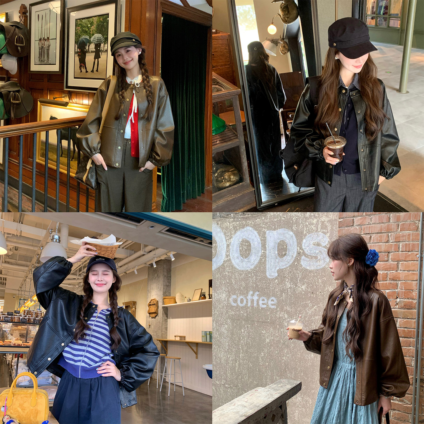 宽松休闲夹克短款外套上衣秋季