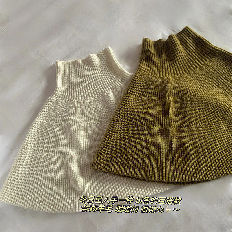 赵幺妹 冬日暖心 人手一件含羊毛高领套头针织披肩围巾2024冬季新,女装/女士精品,短外套,淘宝优惠券,粉丝福利购,淘宝优惠卷