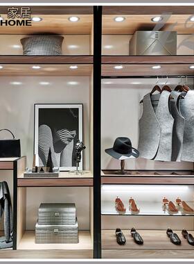 简约样板房衣帽间软装饰品衣柜摆件托盘组合包鞋撑收纳盒道具衣服