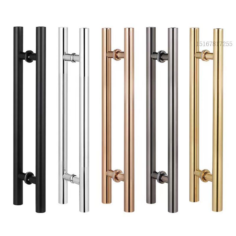 加厚圆管不锈钢大门拉手玻璃门把手木门拉手防火门办公室玻璃拉手