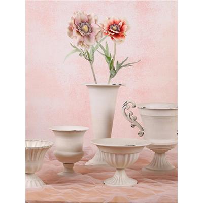 欧式高脚杯花器创意花瓶花盆覆古怀旧铁艺插花盆家居装饰拍照摆件