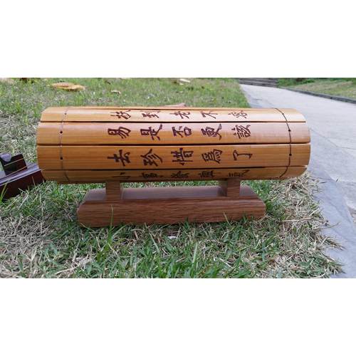 洞洞隔板竹简书简美发价格表价目表底托底架底座实木架子托盘木托