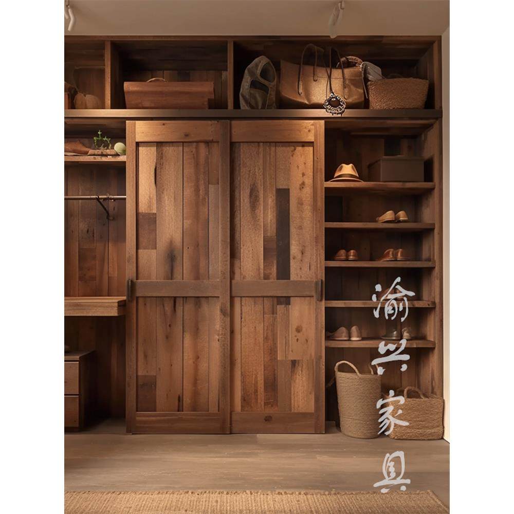 侘寂风 全屋定制半开放衣柜 别墅家具卧室衣柜 定做实木衣柜,住宅家具,自由组合衣柜,淘宝优惠券,粉丝福利购,淘宝优惠卷