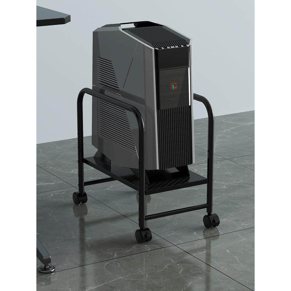 壹巢电脑主机托架桌下台式机箱底座托盘可调节移动带轮收纳置物架