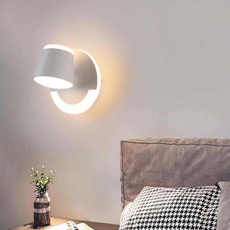 可旋转壁灯卧室床头灯现代简约创意过道楼梯灯客厅书房背景墙壁灯