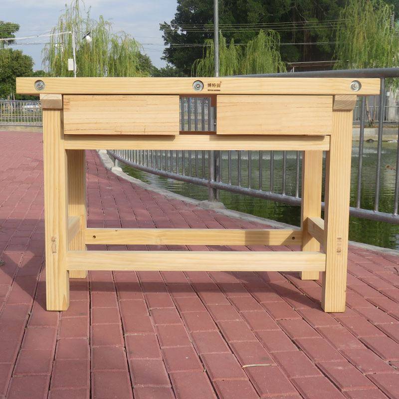 实木工作台木工桌钳工模具工作台维配操作台修装仪器LQX工具桌抽