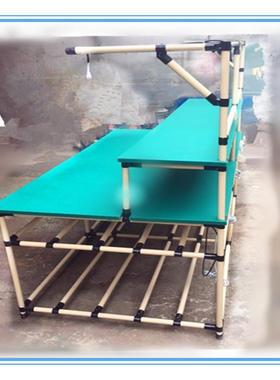 车间精益管工检作台生产线测台防静电流水线工作79634试台QC桌验