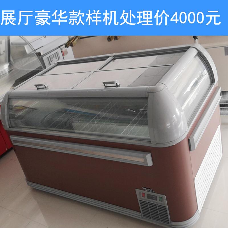 连箱锁超市NBF生鲜店配冰置冷冻海贺鲜速冻冰岛柜自动除霜急冻保