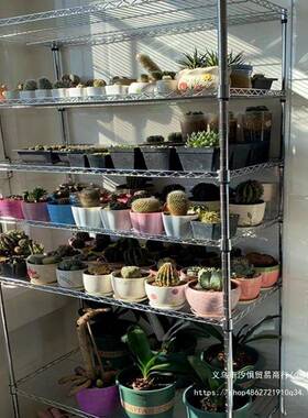 不厨锈钢色物架多层房储物架客厅阳置杂物收纳整理台架XTT家用货