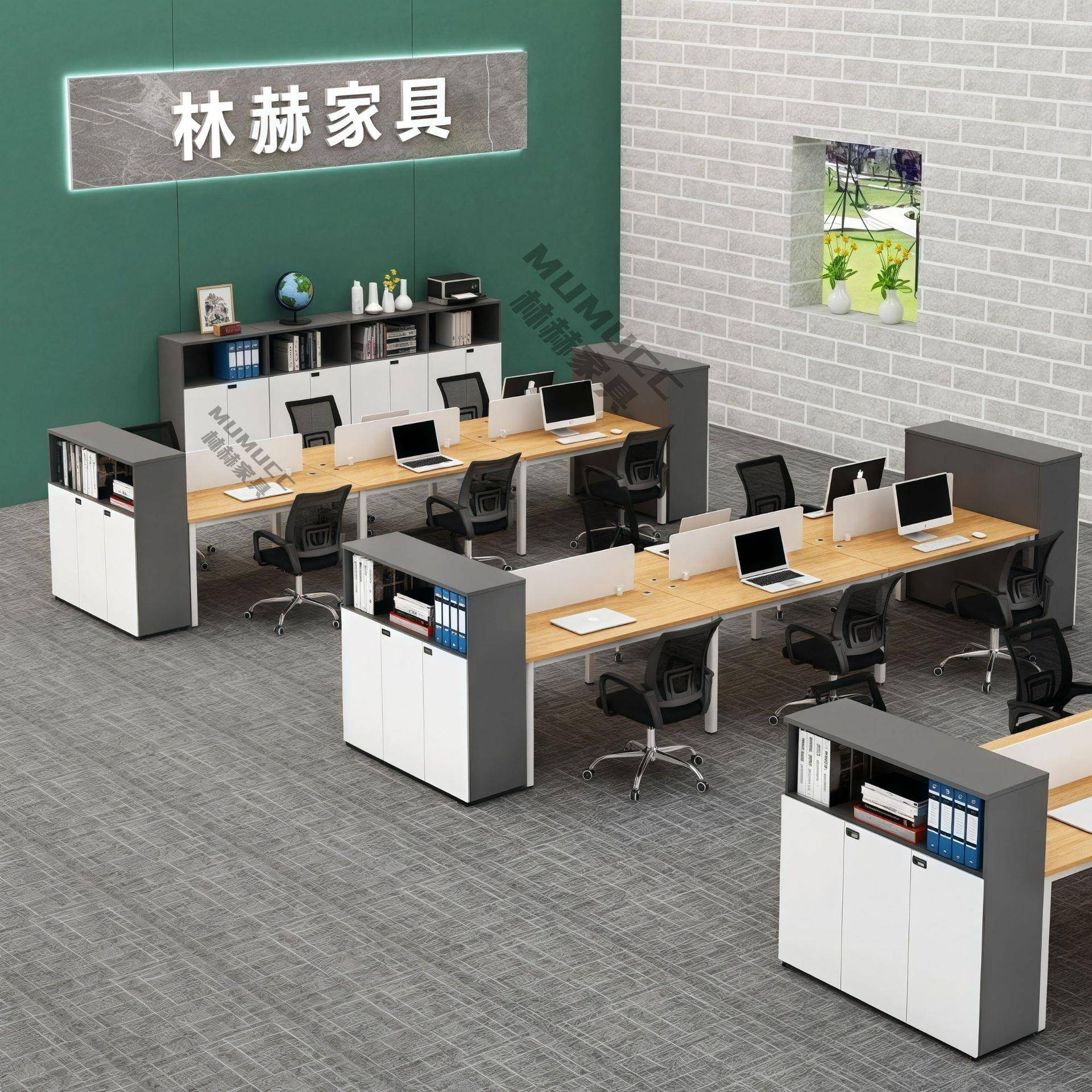 矮LH-2025-柜文件柜子带锁木资料储质物柜办公室隔断档案花边槽柜