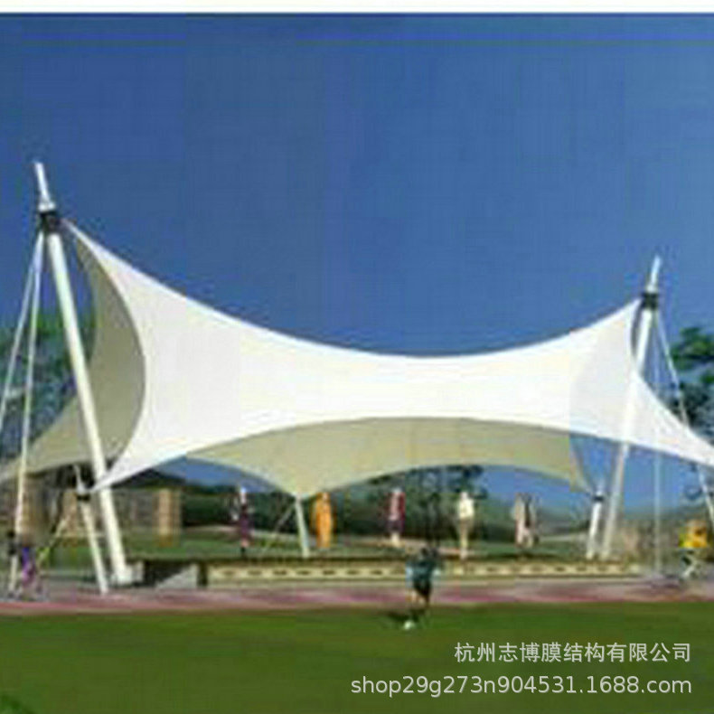 安装膜结构景观棚 夜晚灯光遮阳雨棚 小区游乐场休闲张拉膜凉棚