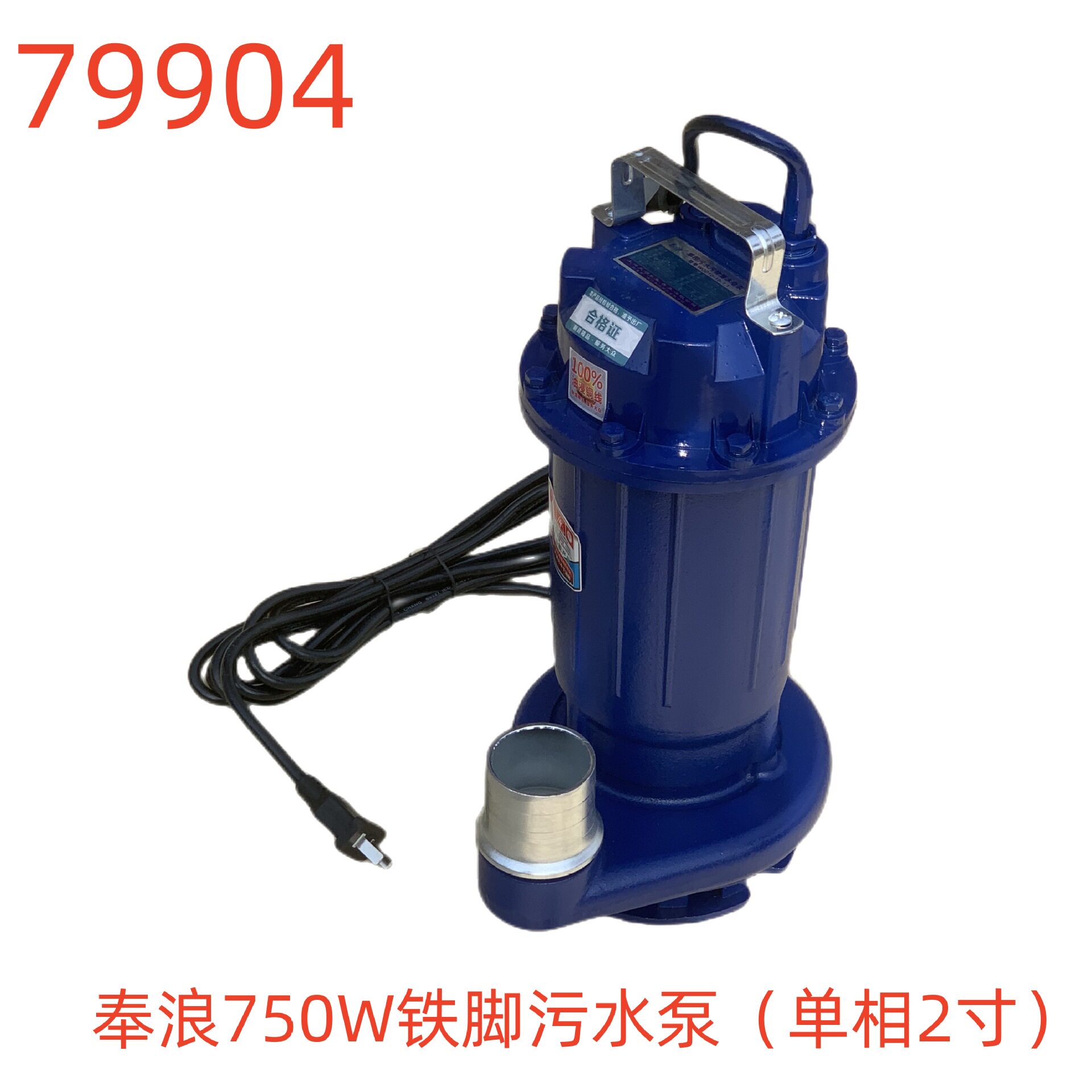 奉浪750W铁脚污水泵单相2寸