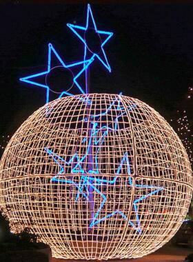 灯户外景公观1319园商场ed造型光场景路灯布置草坪铁艺蝴蝶L结圆