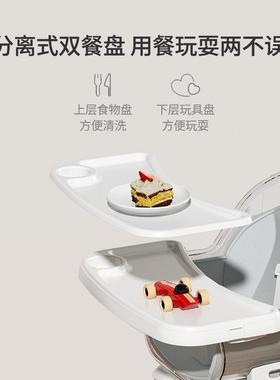 餐儿童餐椅婴实家用多功能吃饭桌学座椅可调节木便携儿GGP式宝宝