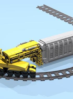 MOC-轮1电5642带变压器的32鹅颈图货车171DZW6片子纸拼插积木带铁