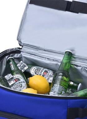 热销冷车IPQ载大配容量拉杆保温包户外带轮子保鲜外送卖箱藏冰包