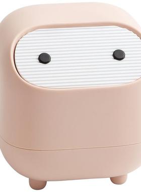 新家的个100快递易拉罐忍者桌面垃AXB圾桶办公室带按压式盖收纳桶