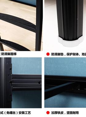 钢制型材架床人学校学生室公寓双层铁床员工宿舍双上89647下铺铁